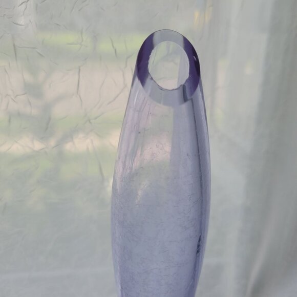 Handblown Czech Bohemian Neodymiim Alexandrite Purple Glass Vase Elegant  9" - Picture 5 of 8